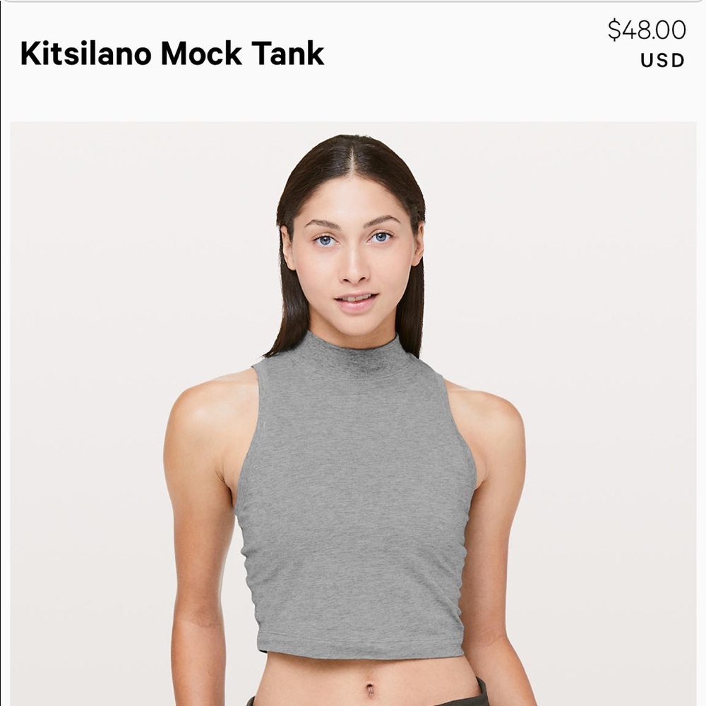 Lululemon Kitsilano Mock Tank Grey